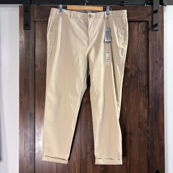 Tommy Hilfiger Flex Plus Size 14W Light Beige Hampton Chino Pants NWT - Picture 5 of 6